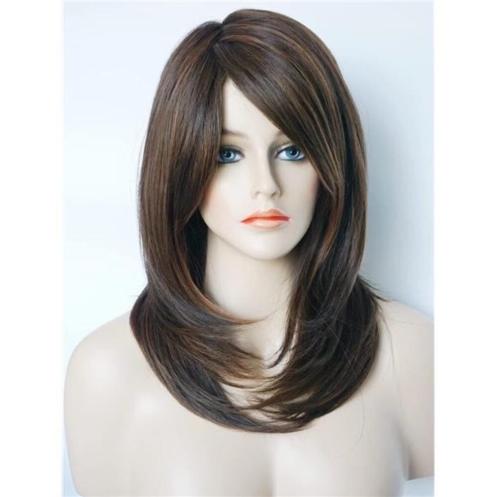 Elegant Brown Layered Hair Wig